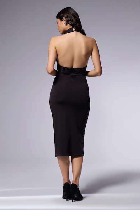 Cilvr Metal Septum Embellished Midi Dress 