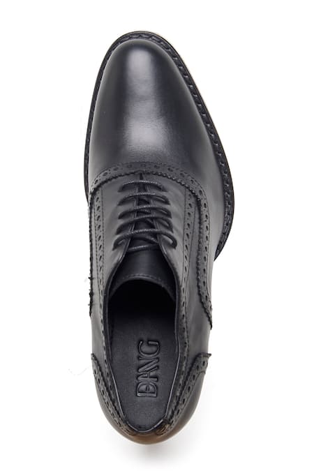 Buy_Dang Shoes_Black Embroidery Textured Leather Heeled Boots _Online_at_Aza_Fashions