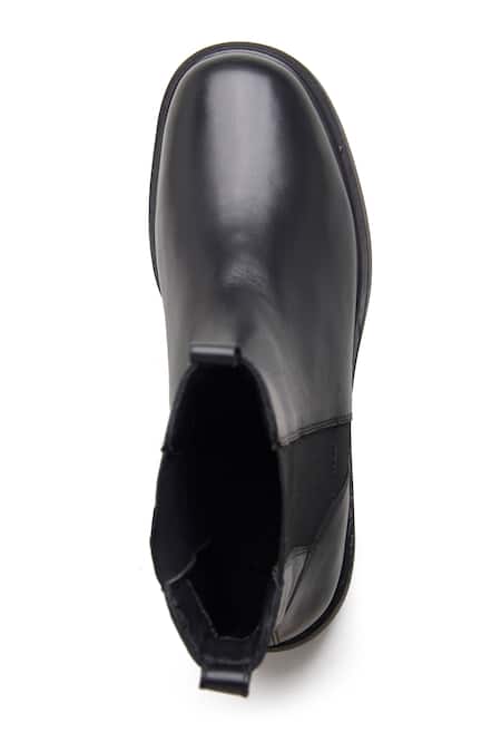 Buy_Dang Shoes_Black Plain Genuine Nappa Leather Chunky Boots _Online_at_Aza_Fashions