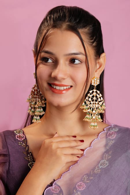 Riana Jewellery Floral Vine Long Earrings 