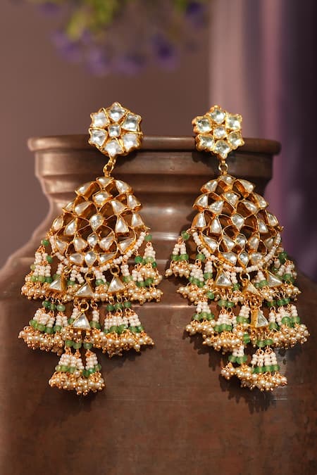 Riana Jewellery Floral Vine Long Earrings 