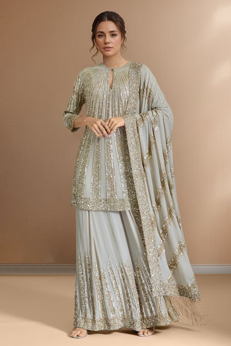 Nakul Sen Sequin Embroidered Kurta Sharara Set 