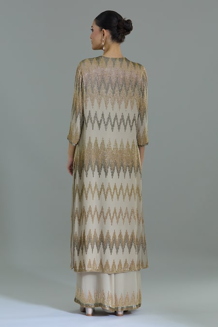 Nakul Sen Zig Zag Embroidered Kurta Set 