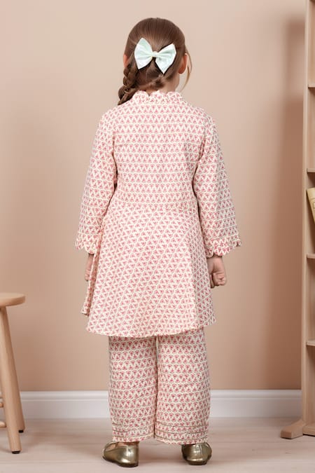 Petite Pomme Floral Print Peplum Kurta Set 