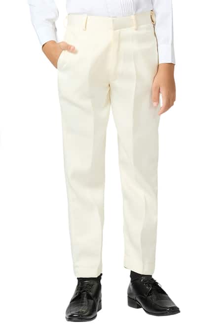 Buy_Petite Pomme_Cream Polyester Sequins Embellished Blazer Set _Online_at_Aza_Fashions