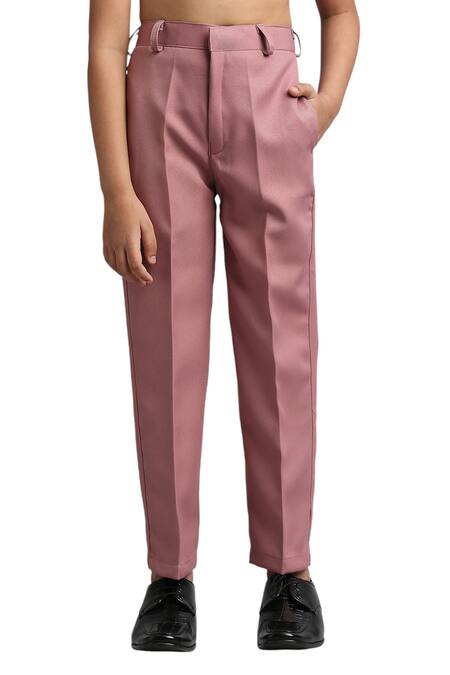 Buy Petite Pomme Pink Polyester Solid Jodhpuri Set With Trouser Online at Aza Fashions Buy_Petite Pomme_Pink Polyester Solid Jodhpuri Set With Trouser_Online_at_Aza_Fashions
