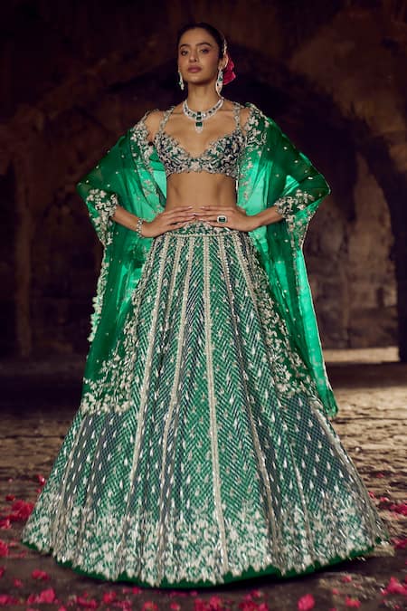 Anushree Reddy Hustle Embroidered Kalidar Lehenga Set 