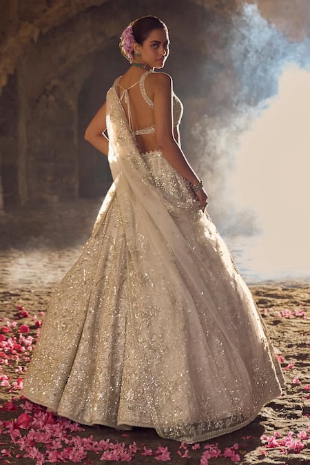 Anushree Reddy Ivory Embroidered Bridal Lehenga Set 