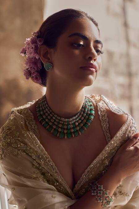 Buy Anushree Reddy Ivory , Silk Sequins, Beads, Embroidery Plunge Bridal Lehenga Set Online at Aza Fashions Buy_Anushree Reddy_Ivory , Silk Sequins, Beads, Embroidery Plunge Bridal Lehenga Set _Online_at_Aza_Fashions