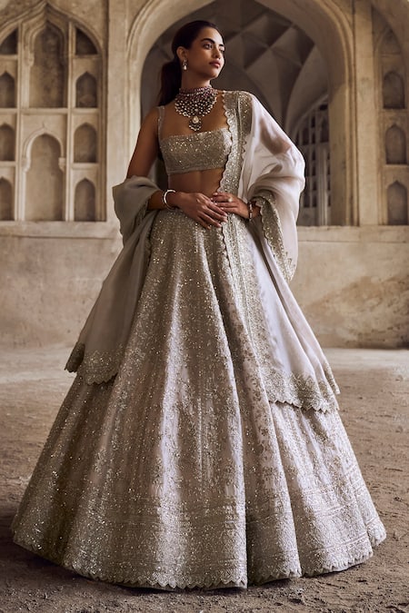 Anushree Reddy Divila Zari Embroidered Bridal Lehenga Set 