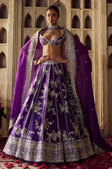 Anushree Reddy Renuka Embroidered Kalidar Lehenga Set 