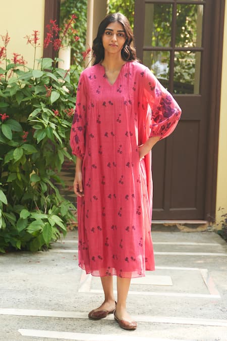 Vaayu Scattered Floral Print Dress 