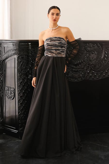 Supria Munjal Pleated Tube Gown 