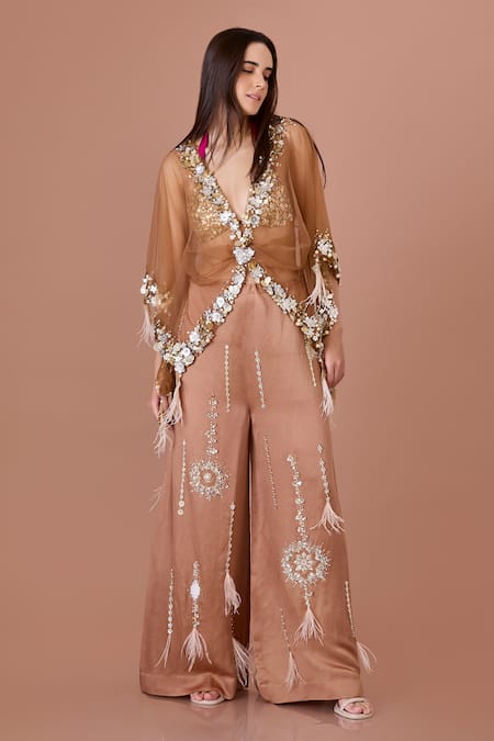 DILNAZ Sequin Embroidered Kaftan 