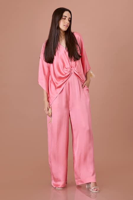 DILNAZ Plain Jumpsuit With Kaftan 