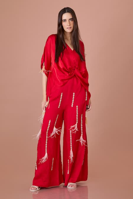 DILNAZ Latkan Detailed Kaftan 