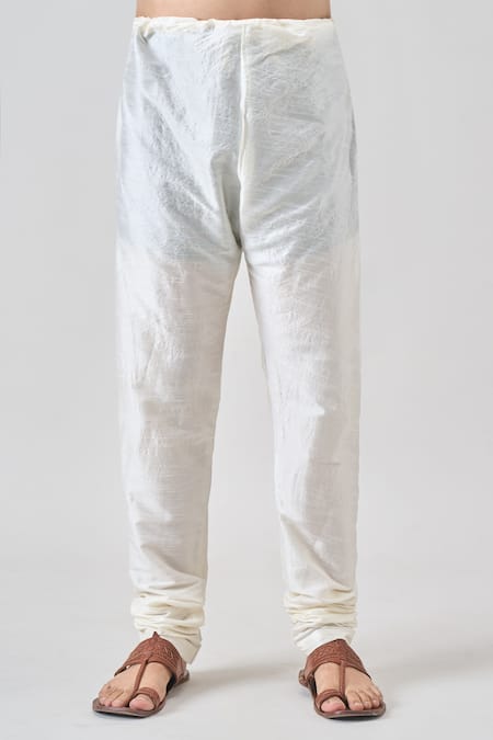 Arihant Rai Sinha_Blue Silk, Cotton Pintux Kurta Set _Online_at_Aza_Fashions