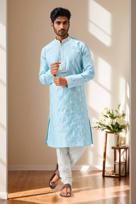 Arihant Rai Sinha Floral Thread Embroidered Kurta Set 