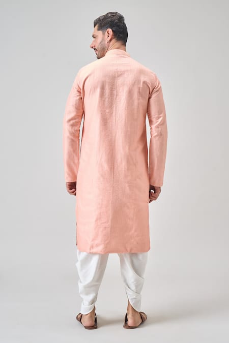 Shop Arihant Rai Sinha Pink Polyester Embroidery Aari Kurta Set at Aza Fashions Shop_Arihant Rai Sinha_Pink Polyester Embroidery Aari Kurta Set _at_Aza_Fashions