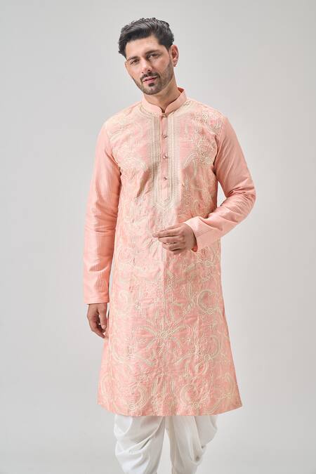 Buy Arihant Rai Sinha Pink Polyester Embroidery Aari Kurta Set Online at Aza Fashions Buy_Arihant Rai Sinha_Pink Polyester Embroidery Aari Kurta Set _Online_at_Aza_Fashions