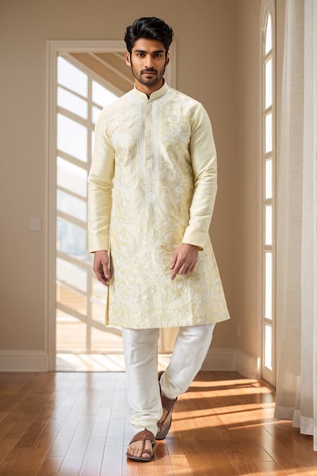 Arihant Rai Sinha Floral Vine Embroidered Kurta Set 