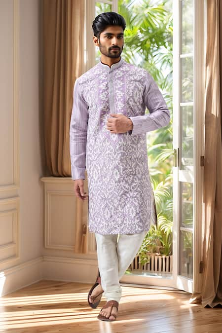 Arihant Rai Sinha Patchwork Embroidered Kurta With Churidar 