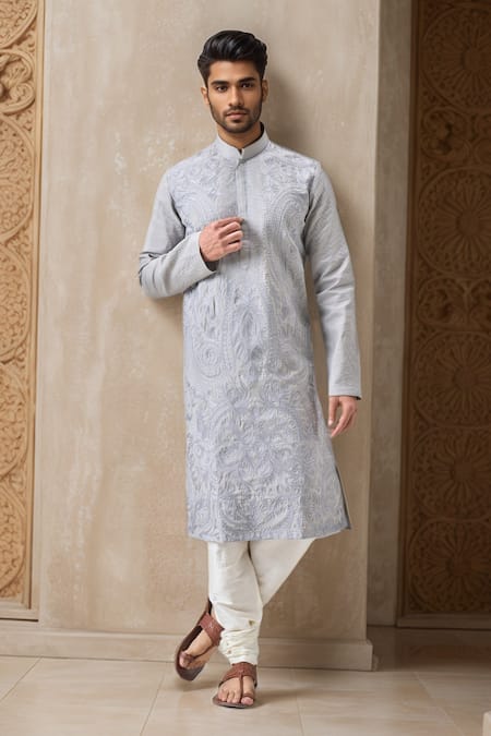 Arihant Rai Sinha Tonal Embroidered Kurta Set 