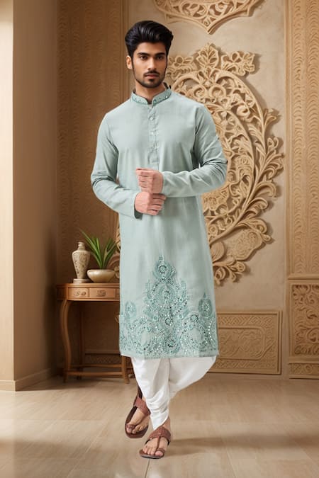 Arihant Rai Sinha Floral Mirror Embroidered Kurta & Patiala Set 