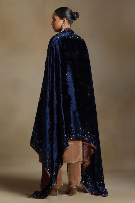 Weaver Story Hand Embroidered Blue Dushala 