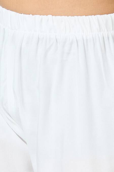 Buy_Petite Pomme_Blue Cotton Stripe Kurta Set With Churidar _Online_at_Aza_Fashions