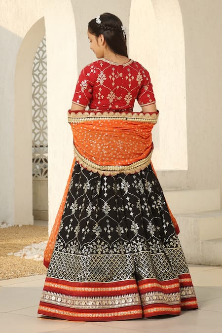 Fayon Kids X AZA Embroidered Gota Patti Lehenga Set 