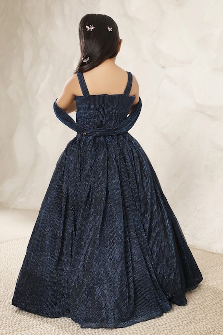 Fayon Kids X AZA Shimmer Pleated Lehenga Set