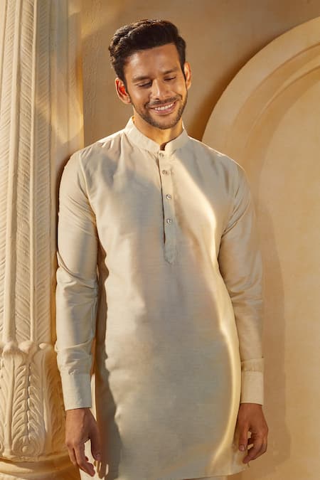 Buy_Spring Break X AZA_Multi Color Cotton, Silk Leafy Botanic Print Bundi Kurta Set 