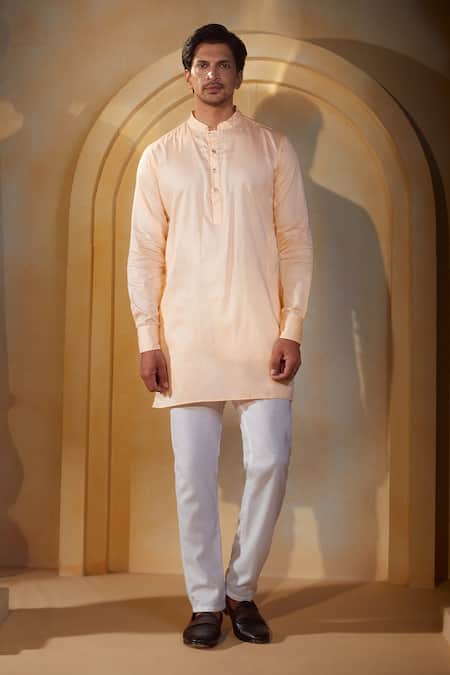 Shop Spring Break X AZA Pink Cotton, Silk Embroidery Woven Paisley Bundi And Kurta Set Online at Aza Fashions Shop_Spring Break X AZA_Pink Cotton, Silk Embroidery Woven Paisley Bundi And Kurta Set _Online_at_Aza_Fashions