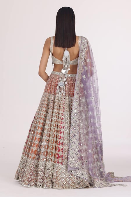Abhinav Mishra Bloom Jaal Embroidered Bridal Lehenga Set 