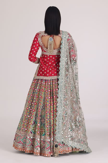Abhinav Mishra Phool Bahar Embroidered Kurta Lehenga Set 