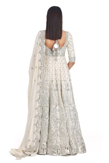 Abhinav Mishra Mirror Embroidered Anarkali Set 