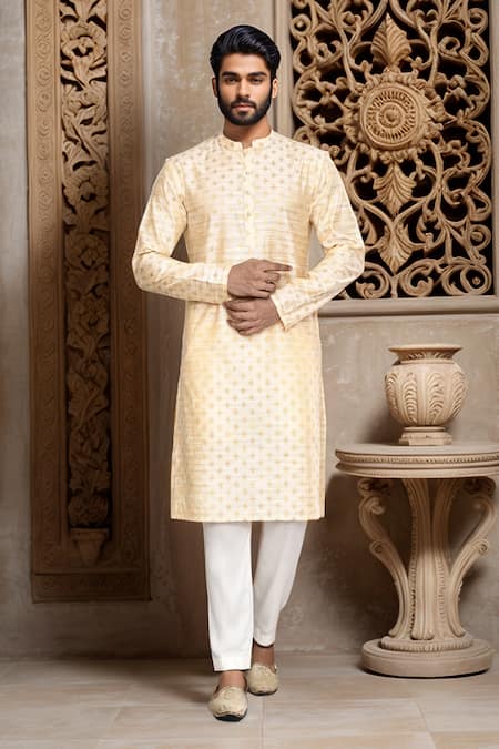 Arihant Rai Sinha Diamond Blossom Woven Kurta 