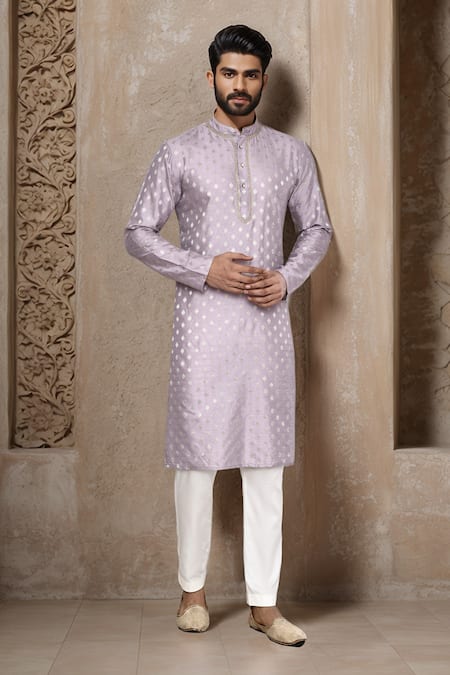 Arihant Rai Sinha Ditsy Crest Woven Kurta 