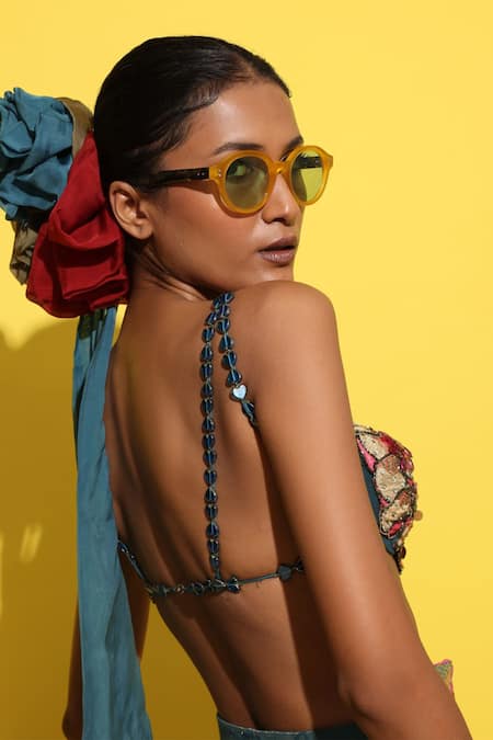 Buy Rishi and Vibhuti Blue Organza Beads, Embroidery, Sequins, Cyan Floral Work Lehenga Set Online at Aza Fashions Buy_Rishi and Vibhuti_Blue Organza Beads, Embroidery, Sequins, Cyan Floral Work Lehenga Set _Online_at_Aza_Fashions