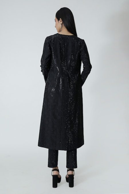 Chhaya Mehrotra Rhinestone Embellished Jacket Pant Set 