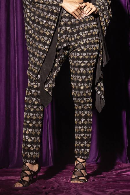 Buy Chhaya Mehrotra Black Silk Rhinestones Embellished Pant Online at Aza Fashions Buy_Chhaya Mehrotra_Black Silk Rhinestones Embellished Pant _Online_at_Aza_Fashions