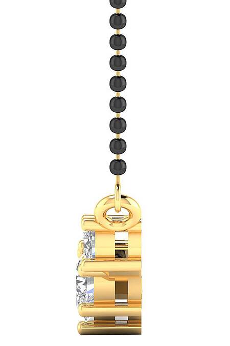 Buy_Divine Solitaires_Gold Plated Imitation Diamonds Solitaire Mangalsutra_Online_at_Aza_Fashions