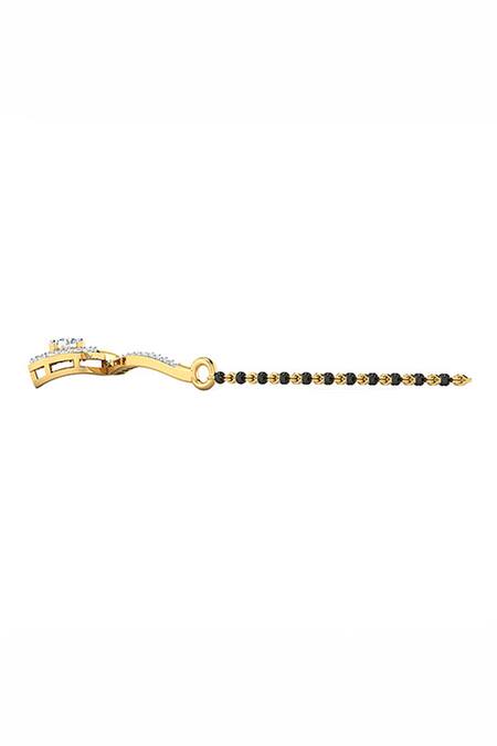 Buy_Divine Solitaires_Yellow Teardrop Diamond Mangalsutra_Online_at_Aza_Fashions