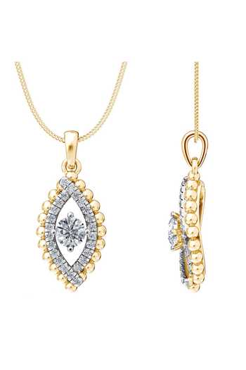 Buy_Divine Solitaires_Gold Plated Diamond Evil Eye Pendant_Online_at_Aza_Fashions