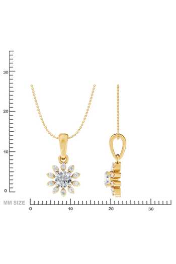 Buy_Divine Solitaires_Yellow Diamond Blossom Pendant_Online_at_Aza_Fashions