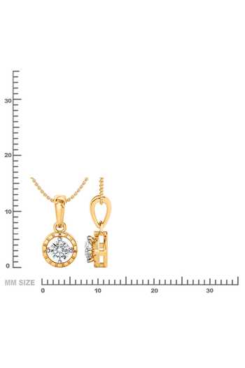 Buy_Divine Solitaires_Gold Plated Diamond Solitaire Pendant In 18kt_Online_at_Aza_Fashions