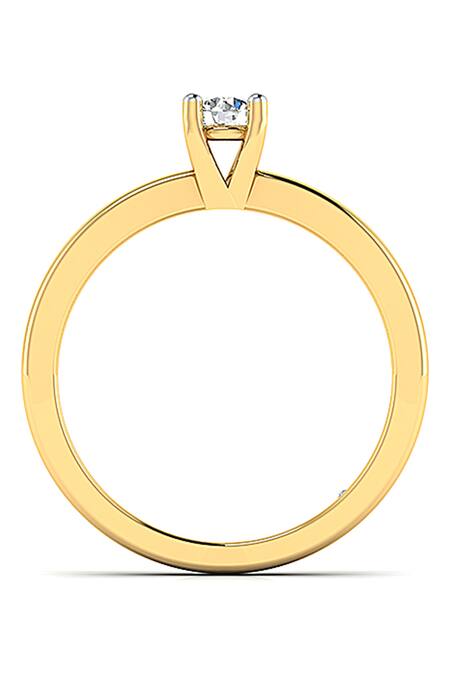 Buy_Divine Solitaires_Yellow Imitation Diamonds Gold Round Cut Ring_Online_at_Aza_Fashions