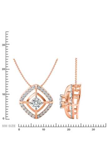 Buy_Divine Solitaires_Rose Gold Diamond Cutwork Pendant_Online_at_Aza_Fashions