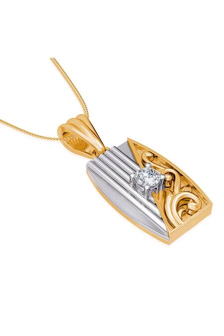 Divine Solitaires Gold Diamond Solitaire Pendant Online at Aza Fashions Divine Solitaires_Gold Diamond Solitaire Pendant_Online_at_Aza_Fashions